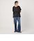 【WEB限定】＜at ease＞イレヘム レース ドッキング ショートスリーブ カットソー