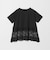 【WEB限定】＜at ease＞イレヘム レース ドッキング ショートスリーブ カットソー