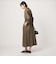 ［size SHORTあり］シャツ襟 フィット＆フレア タック 5分袖 ワンピース