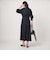 ［size SHORTあり］シャツ襟 フィット＆フレア タック 5分袖 ワンピース