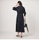 ［size SHORTあり］シャツ襟 フィット＆フレア タック 5分袖 ワンピース