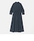 ［size SHORTあり］シャツ襟 フィット＆フレア タック 5分袖 ワンピース