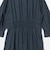 ［size SHORTあり］シャツ襟 フィット＆フレア タック 5分袖 ワンピース