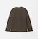 オーガニック コットン ポンチ クルーネック 長袖 Tシャツ