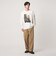 フェルメール クルーネック プリント 長袖 Tシャツ