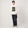 フェルメール クルーネック プリント 長袖 Tシャツ