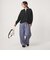 【WEB限定】＜at ease＞ダブルフェイス レースアップ プルオーバー カットソー