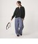 【WEB限定】＜at ease＞ダブルフェイス レースアップ プルオーバー カットソー