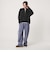 【WEB限定】＜at ease＞ダブルフェイス レースアップ プルオーバー カットソー