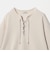 【WEB限定】＜at ease＞ダブルフェイス レースアップ プルオーバー カットソー