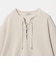 【WEB限定】＜at ease＞ダブルフェイス レースアップ プルオーバー カットソー