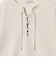 【WEB限定】＜at ease＞ダブルフェイス レースアップ プルオーバー カットソー