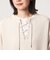 【WEB限定】＜at ease＞ダブルフェイス レースアップ プルオーバー カットソー