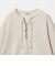 【WEB限定】＜at ease＞ダブルフェイス レースアップ プルオーバー カットソー