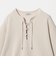 【WEB限定】＜at ease＞ダブルフェイス レースアップ プルオーバー カットソー