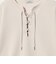 【WEB限定】＜at ease＞ダブルフェイス レースアップ プルオーバー カットソー