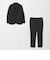 【WEB限定】JUST fit ウールライク ナロー セットアップ ジャケット＆パンツ -ストレッチ-