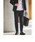 【WEB限定】JUST fit ウールライク ナロー セットアップ ジャケット＆パンツ -ストレッチ-