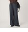 ［size SHORT/TALLあり］ニーハイワイド パンツ デニム ストレッチ