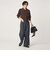 ［size SHORT/TALLあり］ニーハイワイド パンツ デニム ストレッチ