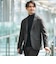 【WEB限定】JUST fit ミニチェック ナロー セットアップ ジャケット＆パンツ -ストレッチ-