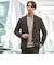 【WEB限定】JUST fit ミニチェック ナロー セットアップ ジャケット＆パンツ -ストレッチ-
