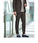 【WEB限定】JUST fit ミニチェック ナロー セットアップ ジャケット＆パンツ -ストレッチ-