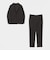 【WEB限定】JUST fit ミニチェック ナロー セットアップ ジャケット＆パンツ -ストレッチ-