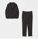 【WEB限定】JUST fit ミニチェック ナロー セットアップ ジャケット＆パンツ -ストレッチ-