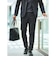 【WEB限定】JUST fit ミニチェック ナロー セットアップ ジャケット＆パンツ -ストレッチ-