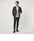 【WEB限定】JUST fit ミニチェック ナロー セットアップ ジャケット＆パンツ -ストレッチ-