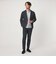 【WEB限定】JUST fit ミニチェック ナロー セットアップ ジャケット＆パンツ -ストレッチ-
