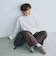 ＜スタイリスト兵藤千尋さんコラボ＞クロップド ワイド ロングスリーブ Tシャツ UVカット