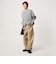 【WEB限定】＜at ease＞ダブルフェイス クルーネック カットソー カーディガン