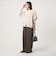 【WEB限定】＜at ease＞ダブルフェイス クルーネック カットソー カーディガン