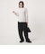 【WEB限定】＜at ease＞ワッフル ヘンリーネック  フラワープリント カットソー