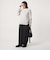 【WEB限定】＜at ease＞ワッフル ヘンリーネック  フラワープリント カットソー