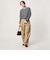 【WEB限定】＜at ease＞ワッフル ヘンリーネック  フラワープリント カットソー