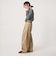 【WEB限定】＜at ease＞ワッフル ヘンリーネック  フラワープリント カットソー