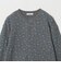 【WEB限定】＜at ease＞ワッフル ヘンリーネック  フラワープリント カットソー