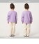ハート ワッフル ロングスリーブ Tシャツ / キッズ 100cm-160cm