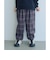 バレルレッグ チェック ロングパンツ / キッズ 100cm―160cm