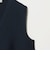 フェイクパールボタン ペプラム ニット ジレ ウォッシャブル