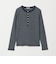 【WEB限定】＜at ease＞マルチボーダー ヘンリーネック カットソー