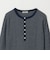 【WEB限定】＜at ease＞マルチボーダー ヘンリーネック カットソー