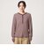 【WEB限定】＜at ease＞マルチボーダー ヘンリーネック カットソー