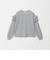 【WEB限定】＜at ease＞ソデ フリル ロングスリーブ プルオーバー カットソー