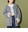 ＜CITEN＞ノーカラーニットコート