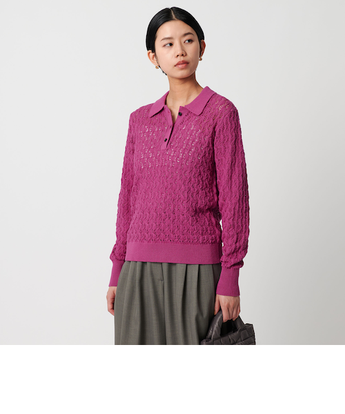 【完売品】新品タグ付き★　　 ＜CITEN＞レースアミポロエリニット CITEN＞レースアミポロエリニット｜シテンの通販｜&mall（アンド