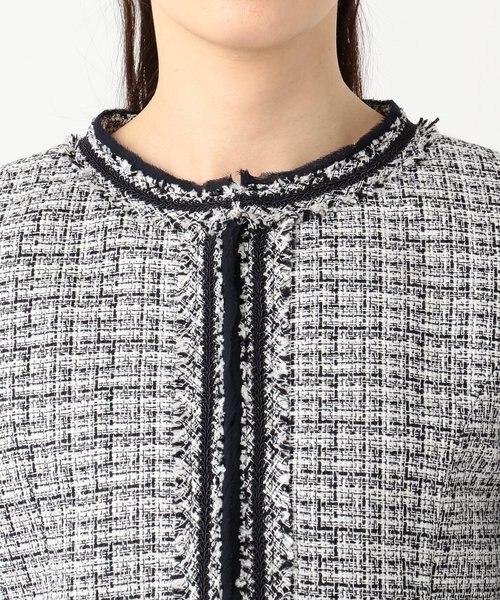 セレモニー】ファンシーラメツイード ノーカラージャケット｜エニィの